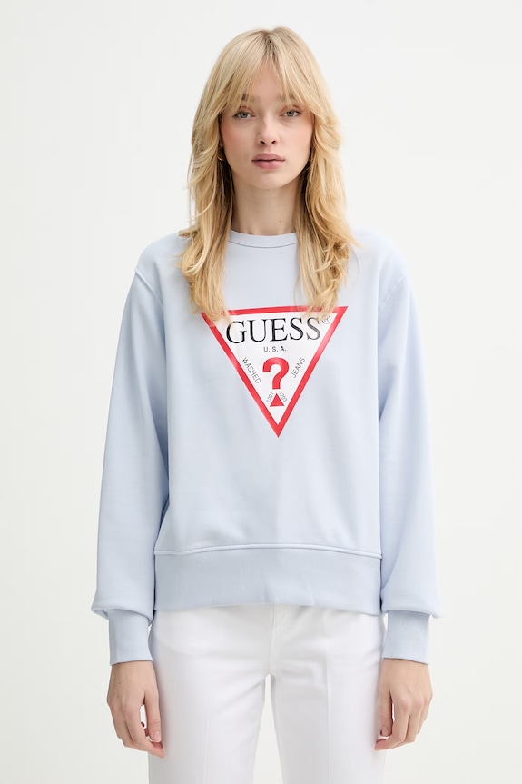 Guess bluză albastru W2YQ16.KBA11