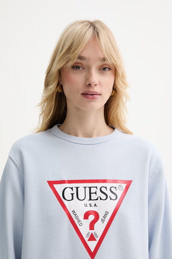 Guess bluză albastru W2YQ16.KBA11
