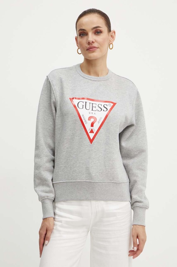 Mikina Guess bez kapucne sivá W2YQ16.KBA11