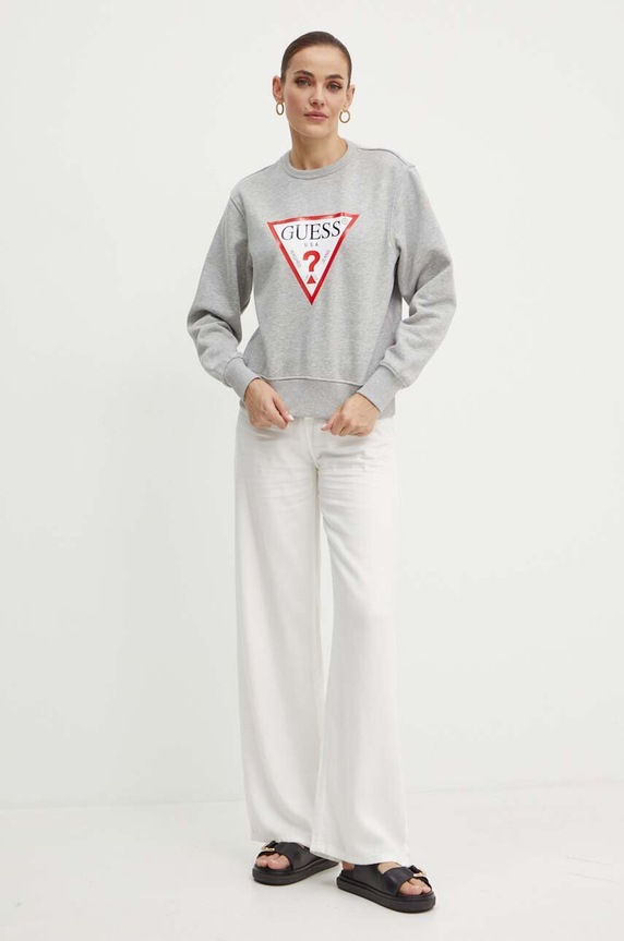 Mikina Guess W2YQ16.KBA11 sivá SS26