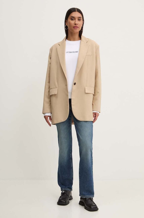 Μπλούζα Guess Jeans W4YQ10.KC811 λευκό SS26