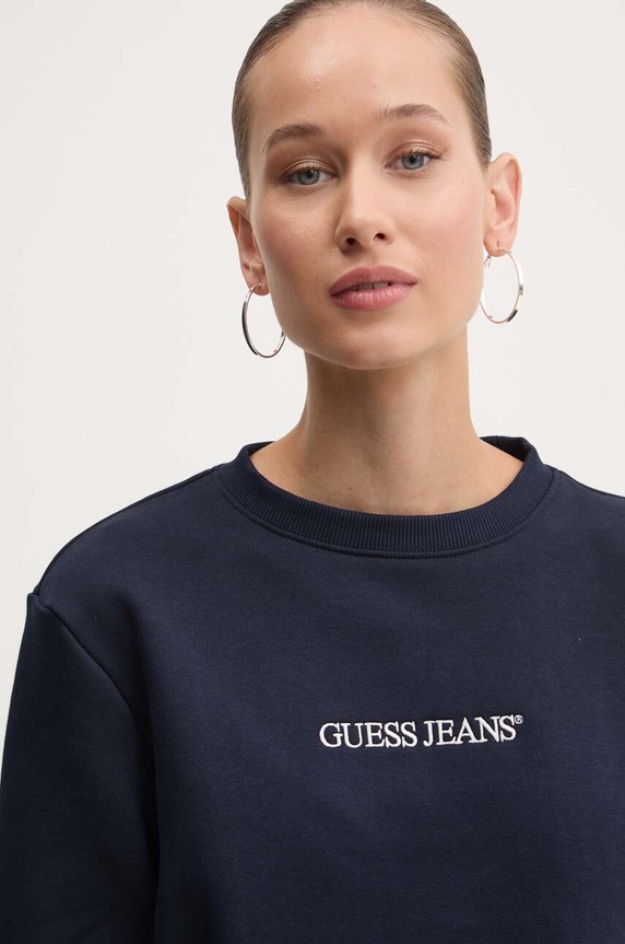 Guess Jeans felpa blu navy W4YQ10.KC811