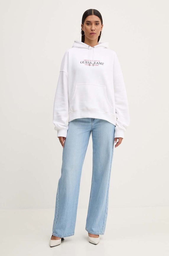 Dukserica Guess Jeans W4YQ15.KC811 bijela SS26