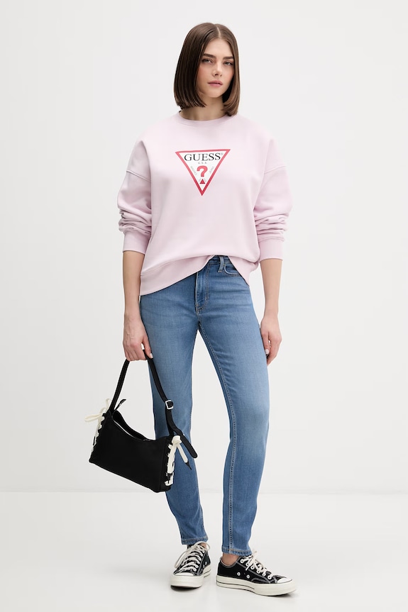 Guess Jeans bluză W4YQ00.KC811 roz SS26