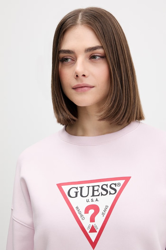 Guess Jeans bluză roz W4YQ00.KC811