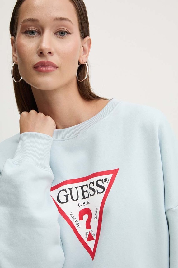 Mikina Guess Jeans modrá W4YQ00.KC811