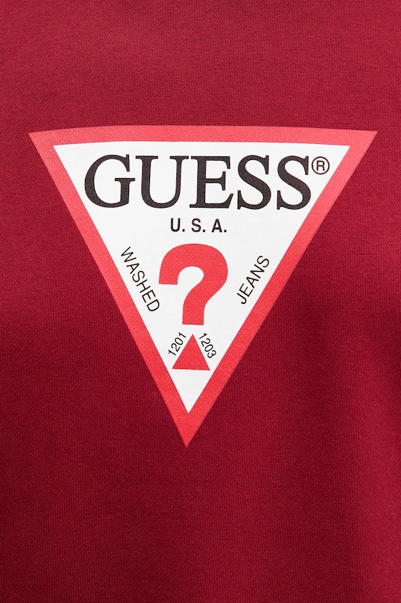 Guess Jeans bluză W4YQ00.KC811 burgundia