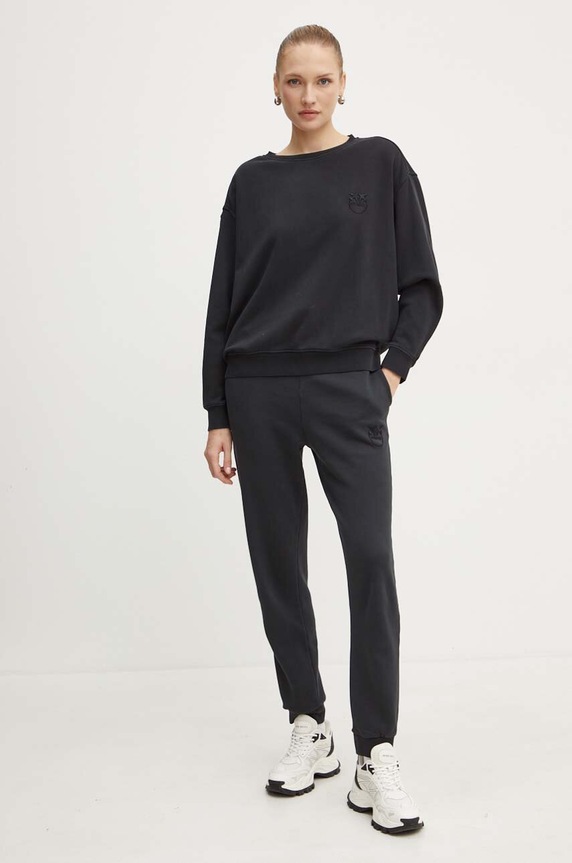 Bavlněná mikina Pinko 101831.A21P černá AW24
