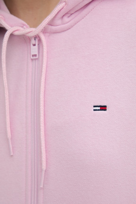 Tommy Jeans hanorac cu fermoar de damă DW0DW19729 roz