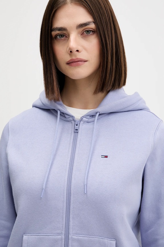 Tommy Jeans Hanorac cu fermoar de damă violet DW0DW19729