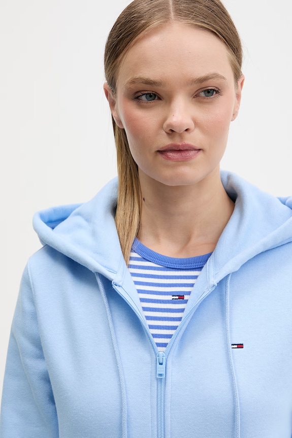 Tommy Jeans bluza rozpinana damska niebieski DW0DW19729