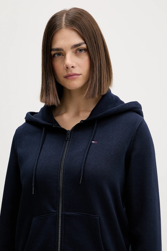 Tommy Jeans hanorac cu fermoar femei bleumarin DW0DW19729
