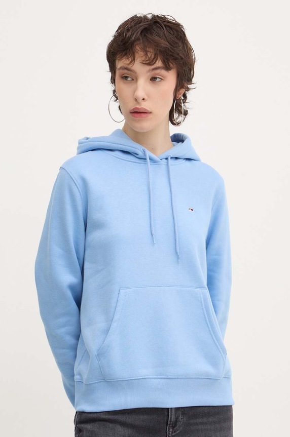 Tommy Jeans bluza z kapturem niebieski DW0DW19727
