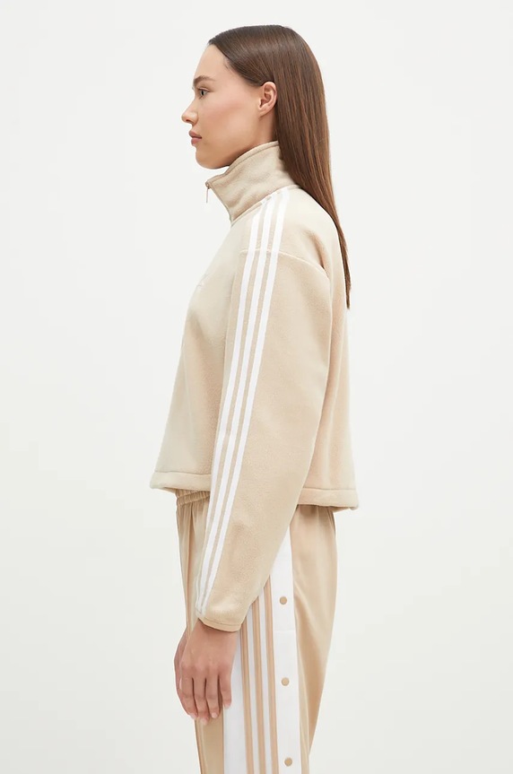 adidas Originals fleece sweatshirt Polarf Half Zip IY7267 beige AW24