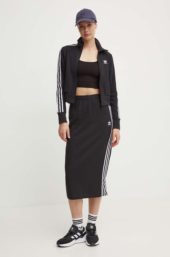 adidas Originals bluză Knitted Track Top IY7278 negru SS25