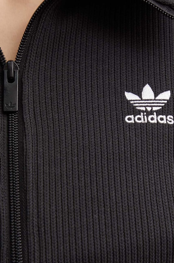 adidas Originals bluză Knitted Track Top IY7278 negru