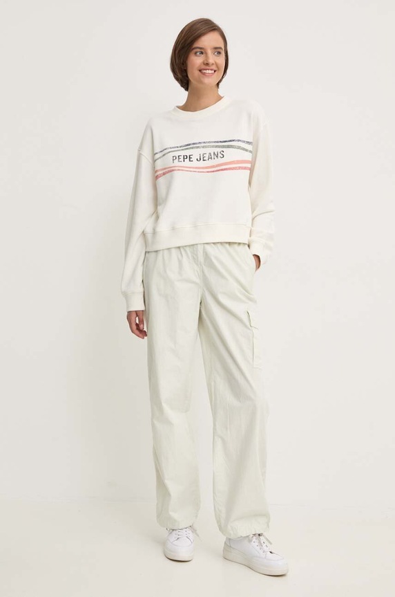 Mikina Pepe Jeans EDELINE PL581444 béžová AW24