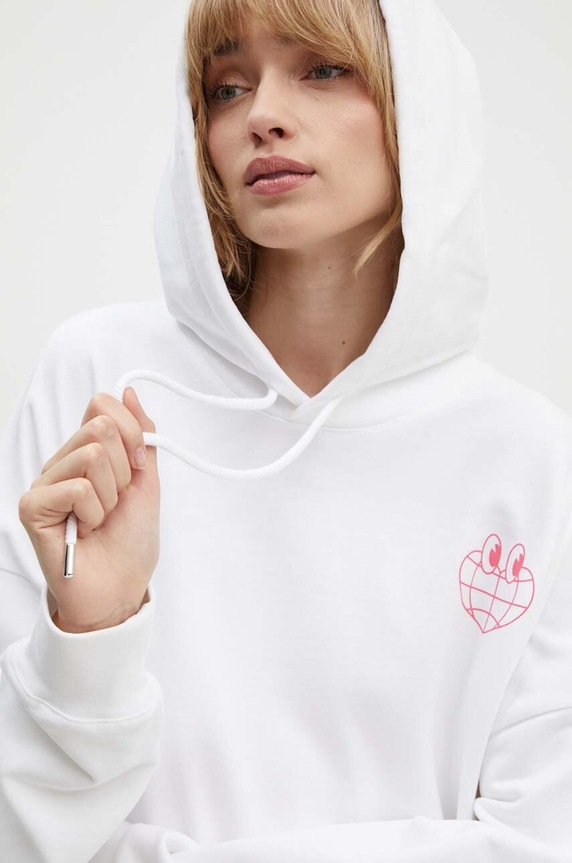 Moschino Jeans bluza bawełniana biały 1701.8233