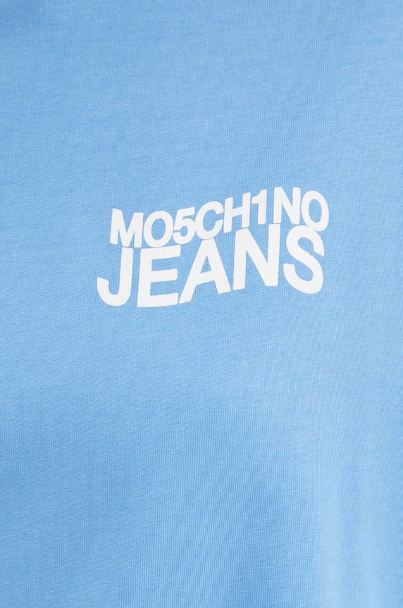 Moschino Jeans longsleeve bawełniany 1205.8234 niebieski