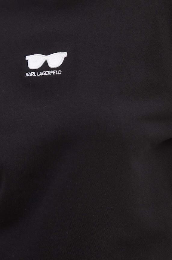 Karl Lagerfeld pamut melegítőfelső 245W1813 fekete