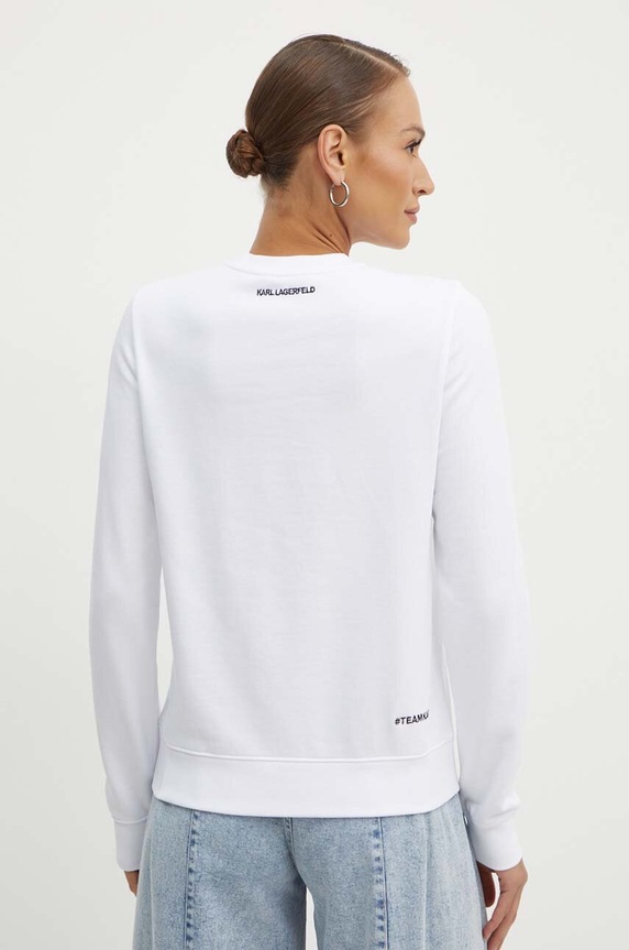 Odzież Karl Lagerfeld bluza bawełniana 245W1830 biały