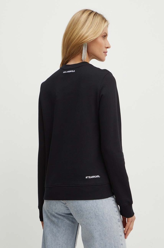 Odzież Karl Lagerfeld bluza bawełniana 245W1830 czarny