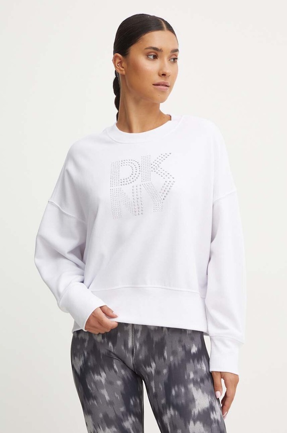 Dkny bluza aplikacja biały DP4T9968