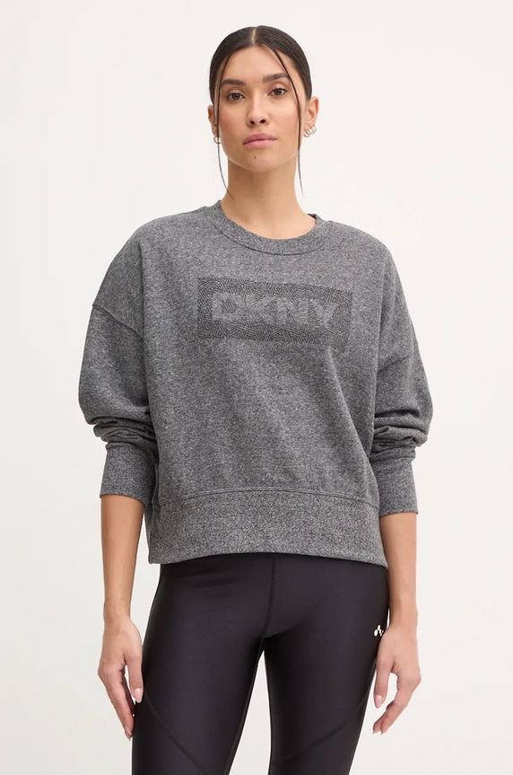 Dkny bluza aplikacja szary DP4T1041