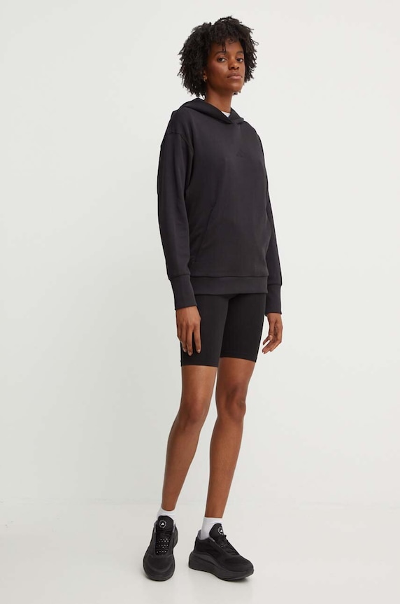 Βαμβακερή μπλούζα adidas All SZN IW1026 μαύρο AW24