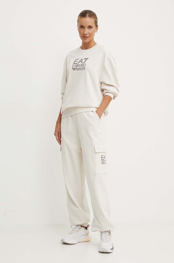 Mikina EA7 Emporio Armani TJZCZ.6DTM11.1120 béžová AW24