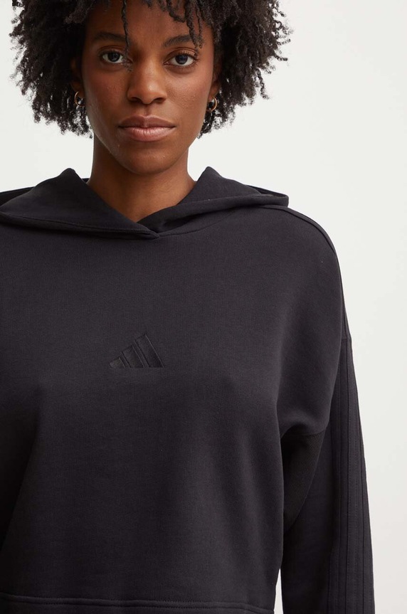 Βαμβακερή μπλούζα adidas All SZN μαύρο JI9104