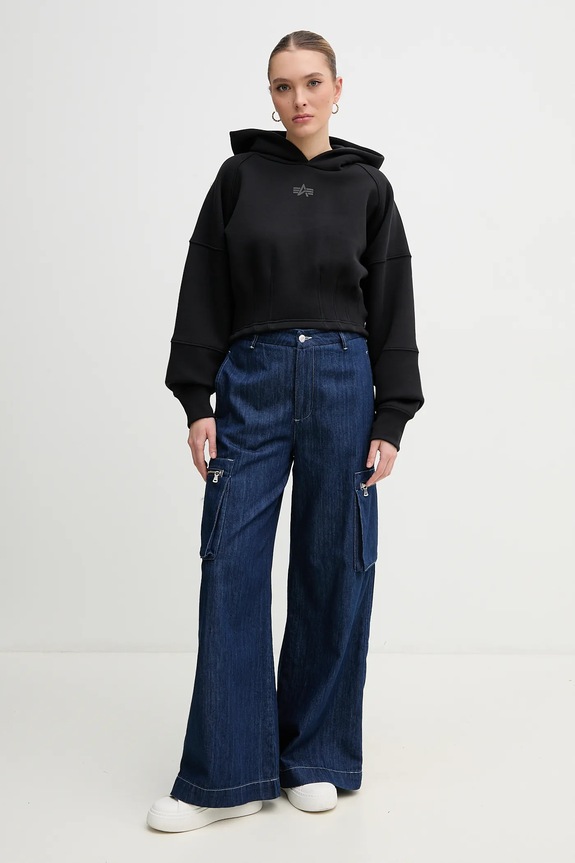 Alpha Industries felpa 148041 nero SS25