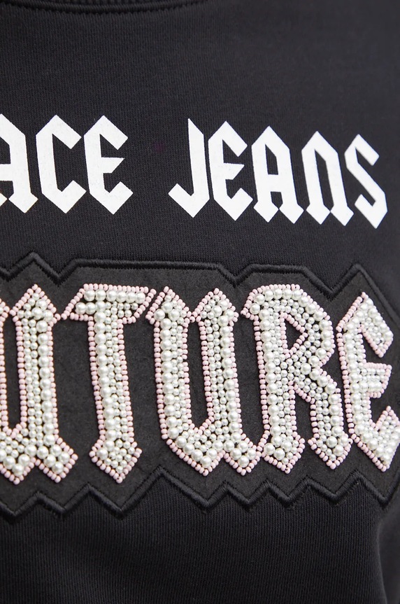 Versace Jeans Couture pamut melegítőfelső 77HAIC02.CF00C fekete