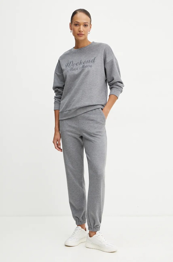 Weekend Max Mara felpa in misto lana 2425926032600 grigio AW24
