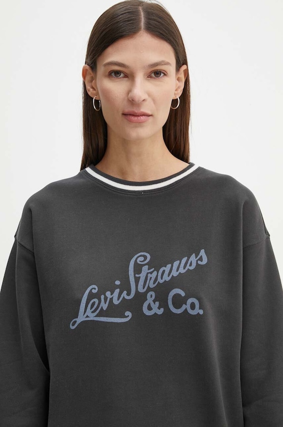 Levi's bluza bawełniana szary 0002L