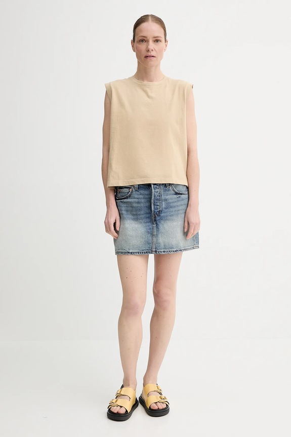 Βαμβακερό τοπ Levi's A8794 μπεζ AA00