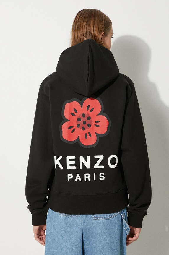 Dukserica Kenzo Boke Placed natpis crna FE62SW1624MT.99J