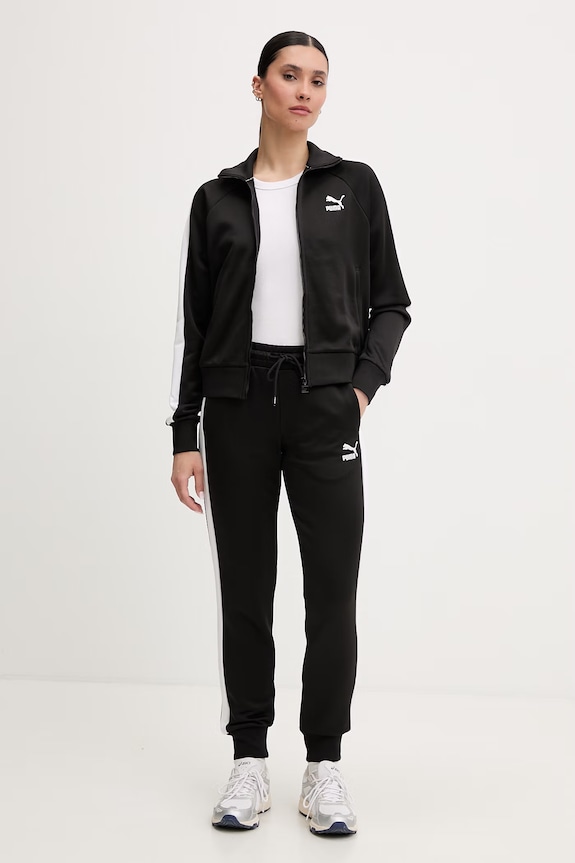 Puma Iconic T7 Track Jacket bluza rozpinana z bawełną damska 627994 czarny AW24