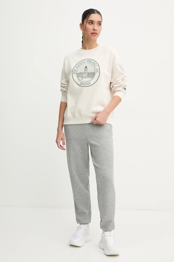 New Balance pamut melegítőfelső WT43553LIT bézs AW24