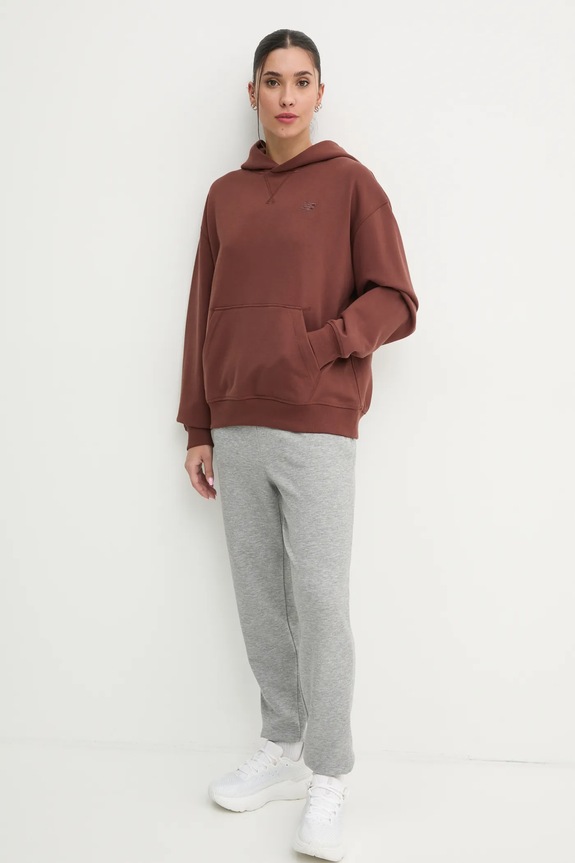 Bavlněná mikina New Balance WT41537ROK hnědá AW24