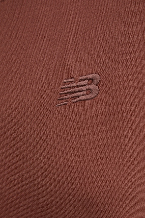 Bavlněná mikina New Balance WT41537ROK hnědá