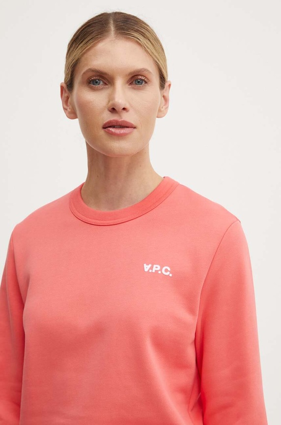 A.P.C. bluza bawełniana sweat boxy petit vpc pomarańczowy COHBR.F27918
