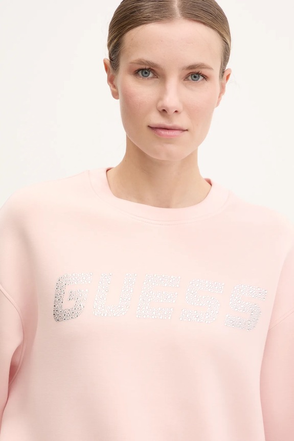 Guess bluza CECILIA różowy V4BQ15.K7UW2