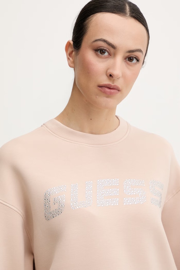 Dukserica Guess CECILIA bež V4BQ15.K7UW2