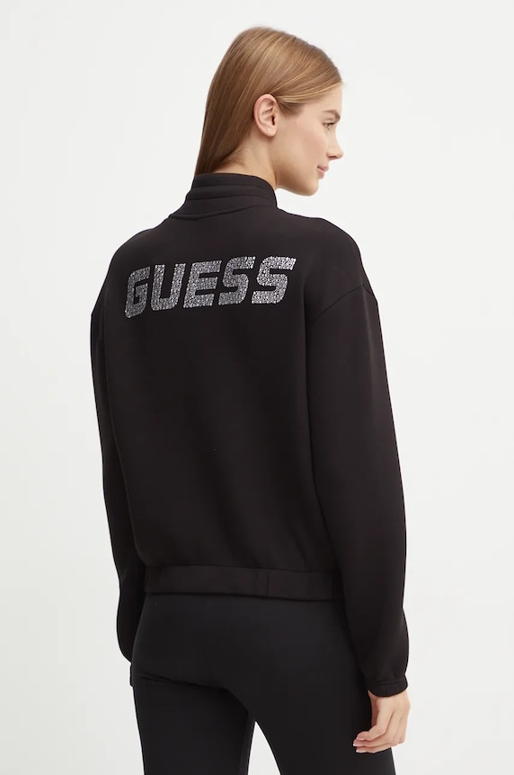 Guess bluza CECILIA imprimeu negru V4BQ14.K7UW2
