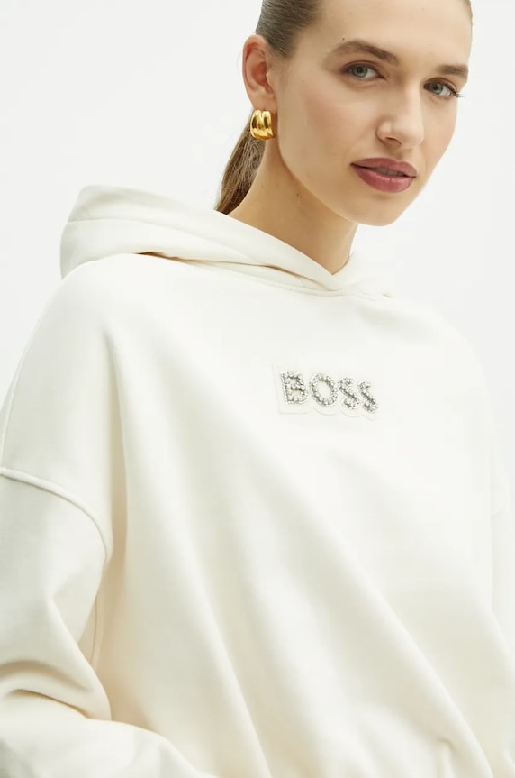BOSS Orange bluza bawełniana beżowy 50528690