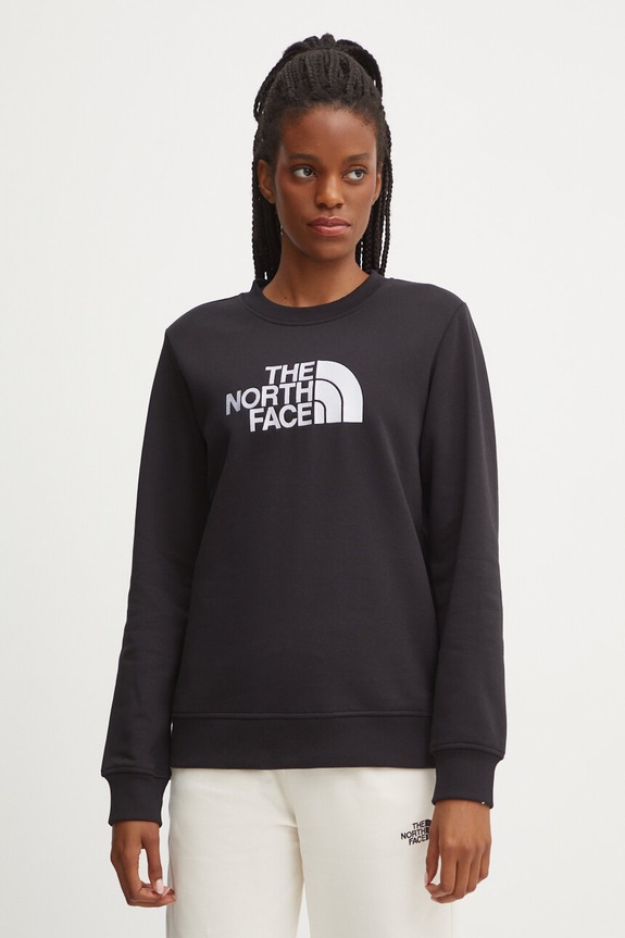Dukserica The North Face Drew Peak Crew bez kapuljače crna NF0A89EFJK31