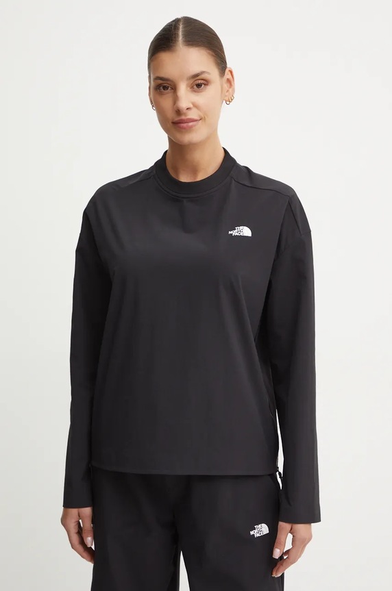 Mikina The North Face Woven bez kapuce černá NF0A89H2JK31