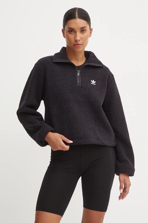 adidas Originals bluza bez kaptura czarny IY9408