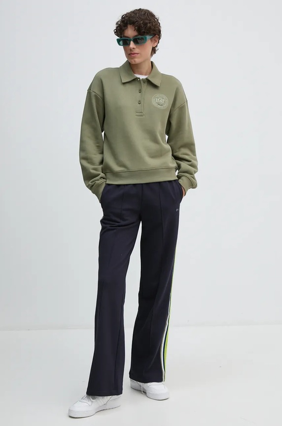 Lacoste cotton sweatshirt SF2641 green AW24